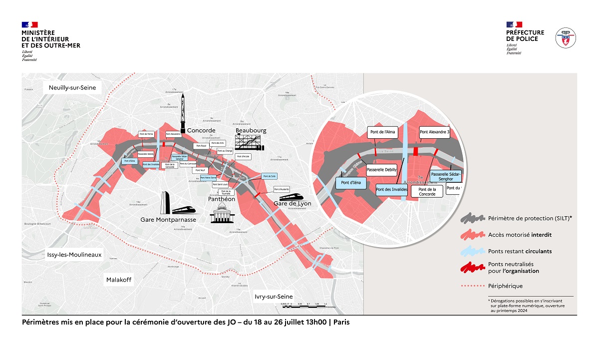 traffic restrictions Olympic Games Paris 2024