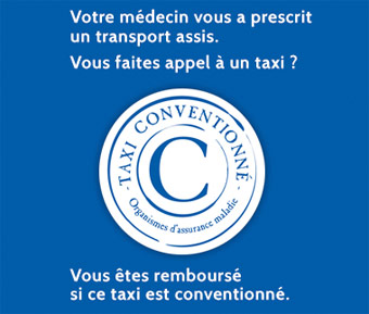 Medical taxi cab in Suresnes